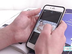 Young Twink Charles N Touches Himself And Cums Watching Porn
