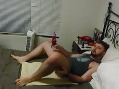 Handsome BEARDED Dildo fuck