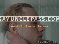 Horny thieves Luca Luv and Giovanni spitroast restrained Benji Jagger