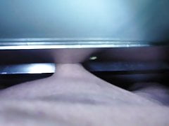 My cock pulled into a glory hole slot in NYC