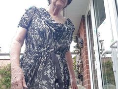 In a dress