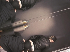 Sketchy str8 men creep away to plumb in sport center. (And nearly get caught!)