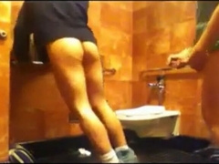 Bareback Seeding in a Public Restroom5555