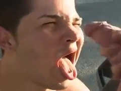 Pledge Sucks Dick At Public Tailgate BBQ Facial 7