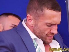 Horny Emir Boscatto bent over for deep anal fucking by his boss Gustavo Cruz