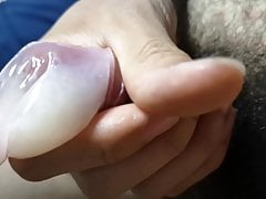 Condom masturbation  cumshot