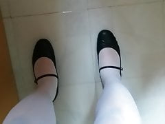 Black Mary Jane with White Pantyhose Teaser 2