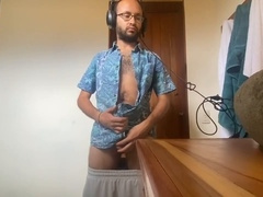 Enjoying and emptying in an Airbnb with a great view