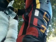 Husky Humps A Biker