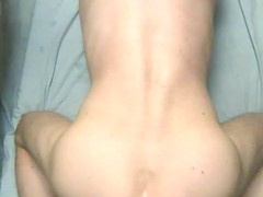 Amateur crossdresser indulging in gay masturbation with a dildo