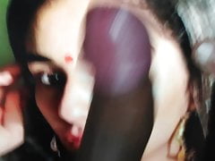 Sexy desi Indian bhabhi covered in lots cumshots cum tribute