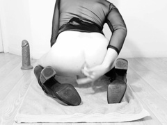 Rail on my large FAUX-COCK !!