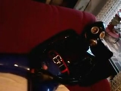 Latex Smoke Gasmask Cum (5)