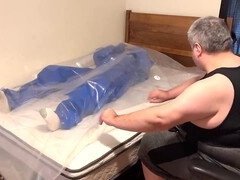 Gay bondage and discipline with breath control fun