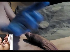 Gloved Jerking For Creamy Pussy