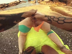 Tatted Axel Abysse Receives Outdoor Anal invasion Knuckle