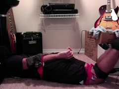 Barefoot Teen Boy Tied Up And Gagged In Closet!!!