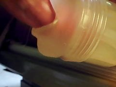 Cumshot in Fleshlight again (closeup)