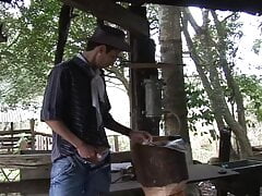 On the farm the young employee gets hard and strong from behind in his tight asshole fucked
