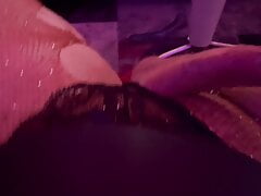 Sexy new crossdresser Dolly Poppin cums hands free