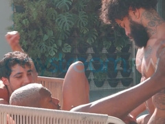 Hot brazilian pool threesome