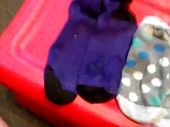 She handed me these socks and asked me to cum on them