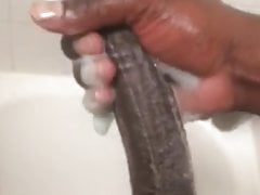 Shower stroke and cumshot