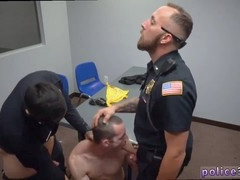 Two mature studs double-team in hot gay threesome action