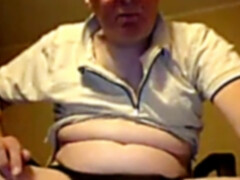 grandfather stroke on webcam