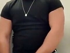 Showing my big latino cock