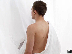 Mormom initiate shoots a load while barebacked after glory slot suck off