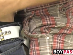 Fuck buddies Chad and Lexx have ass drilling in big bed