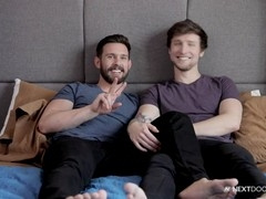 Hot fuck session with two handsome NextDoorBuddies
