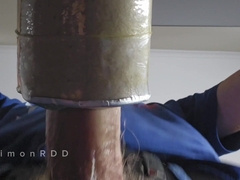 Gay-For-Pay dude smashes a homemade masturbator while seeing pornography