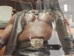Black Leather Geared Smoke Scenes