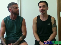 Tatted Aussie Elijah And Mateo Likes Assfucking Drill