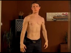 Cute, Fit Boy Strips And Jerks Off