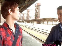 Teen's tight hole stretches for a hard rod