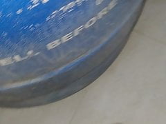 Indian boy Sam masturbating with condom