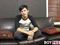 Solo twink stroking and pulling his cock for the camera