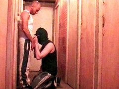 Straight suck XXL cock in discreet underground