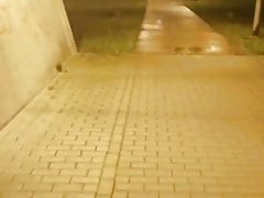 Having at nicht in public peeing and cummming