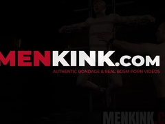 Kyler Drake makes Jesse Stone bite a gag as he drips hot wax over him