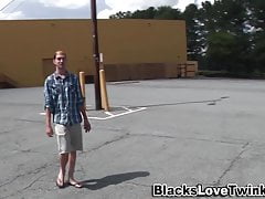 Ebony and white twinks suck fuck and tug