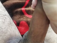 Early morning Indian Cock Masturbation with Huge load