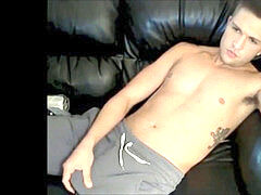 molten dude unclothing and masturbating