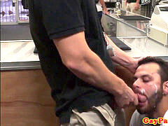 Bearded pawnee penetrated by broker in pawnshop