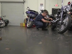 Blindfolded hunk edged and punished