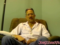 Super-Naughty Joe Luvs The Taste Of A White Pecker Cramming His Facehole