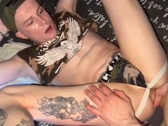 Stepfather and friend's massive dicks drill stepson's mouth and ass at wild party